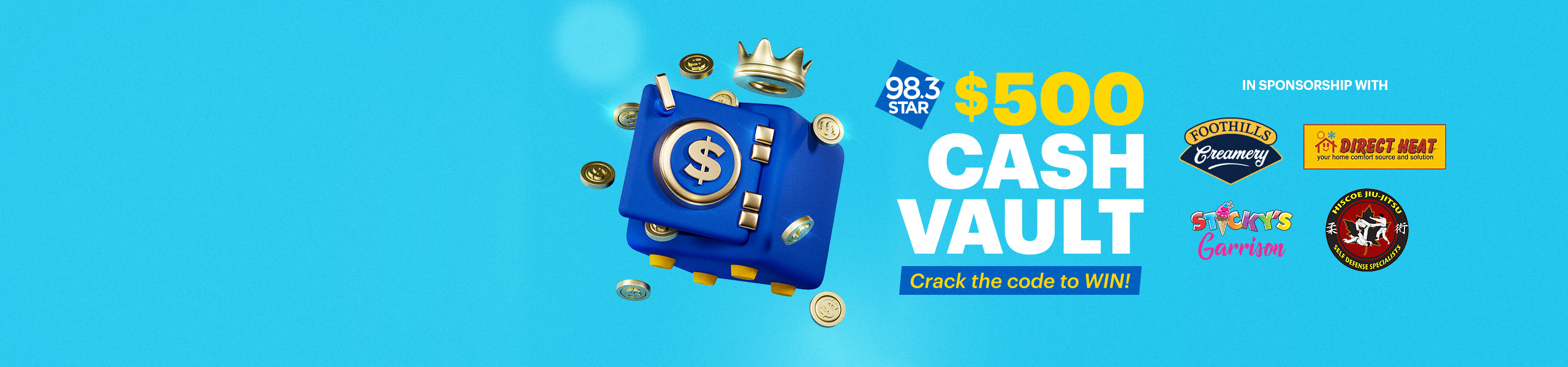 STAR983_CashVault_2026_SEEKR_Banner_2560x600_Side_UpdatedSponsor