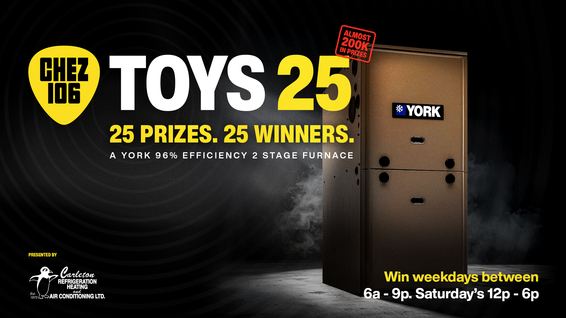 EXTRA CHANCE TO WIN A GOLDEN TICKET WITH CARLETON REFRIGERATION, HEATING AND AIR CONDITIONING