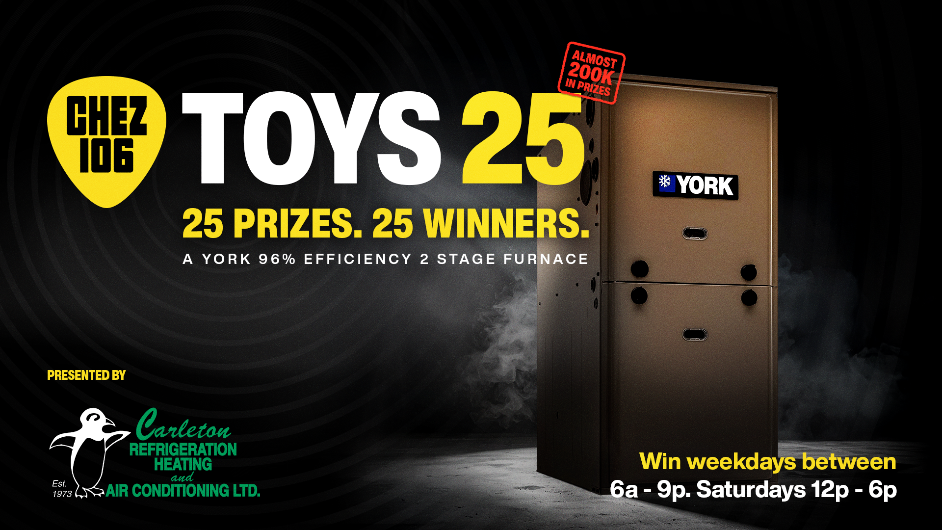 EXTRA CHANCE TO WIN A GOLDEN TICKET WITH CARLETON REFRIGERATION, HEATING AND AIR CONDITIONING