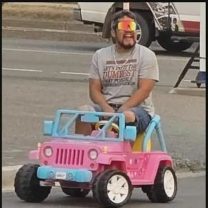Hometown News "Man gets arrested in Barbie Jeep"  Prince George, BC.