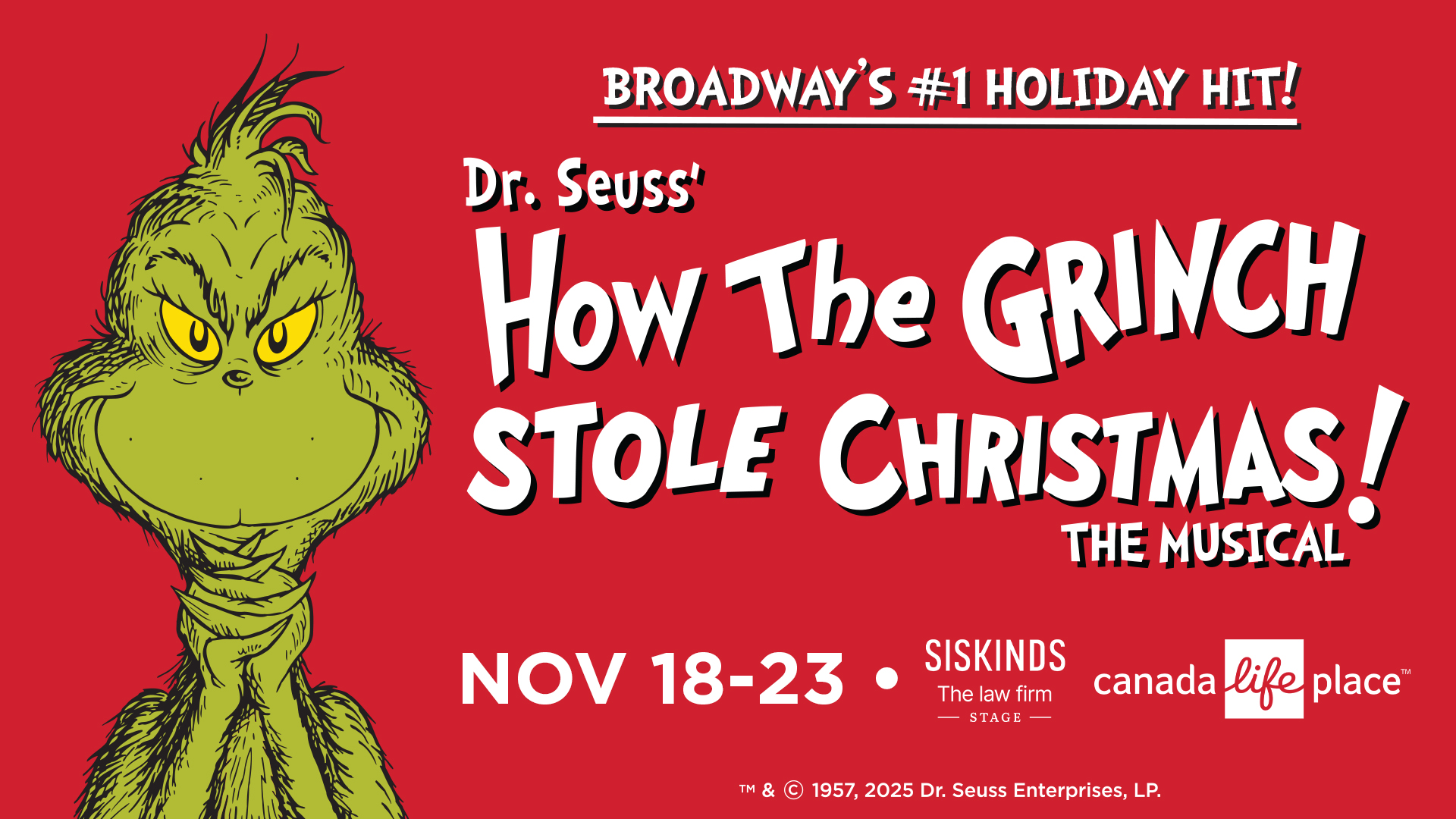 Enter to Win Tickets to see Dr Seuss' How The Grinch Stole Christmas! The Musical in London