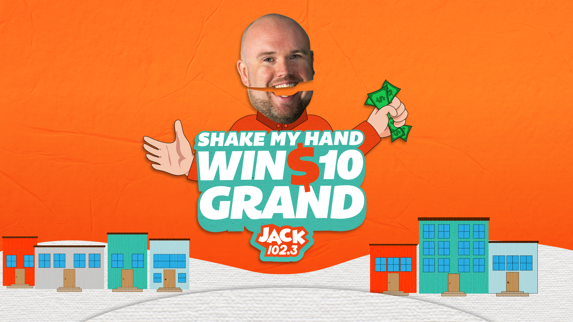 Shake My Hand. Win 10 Grand.