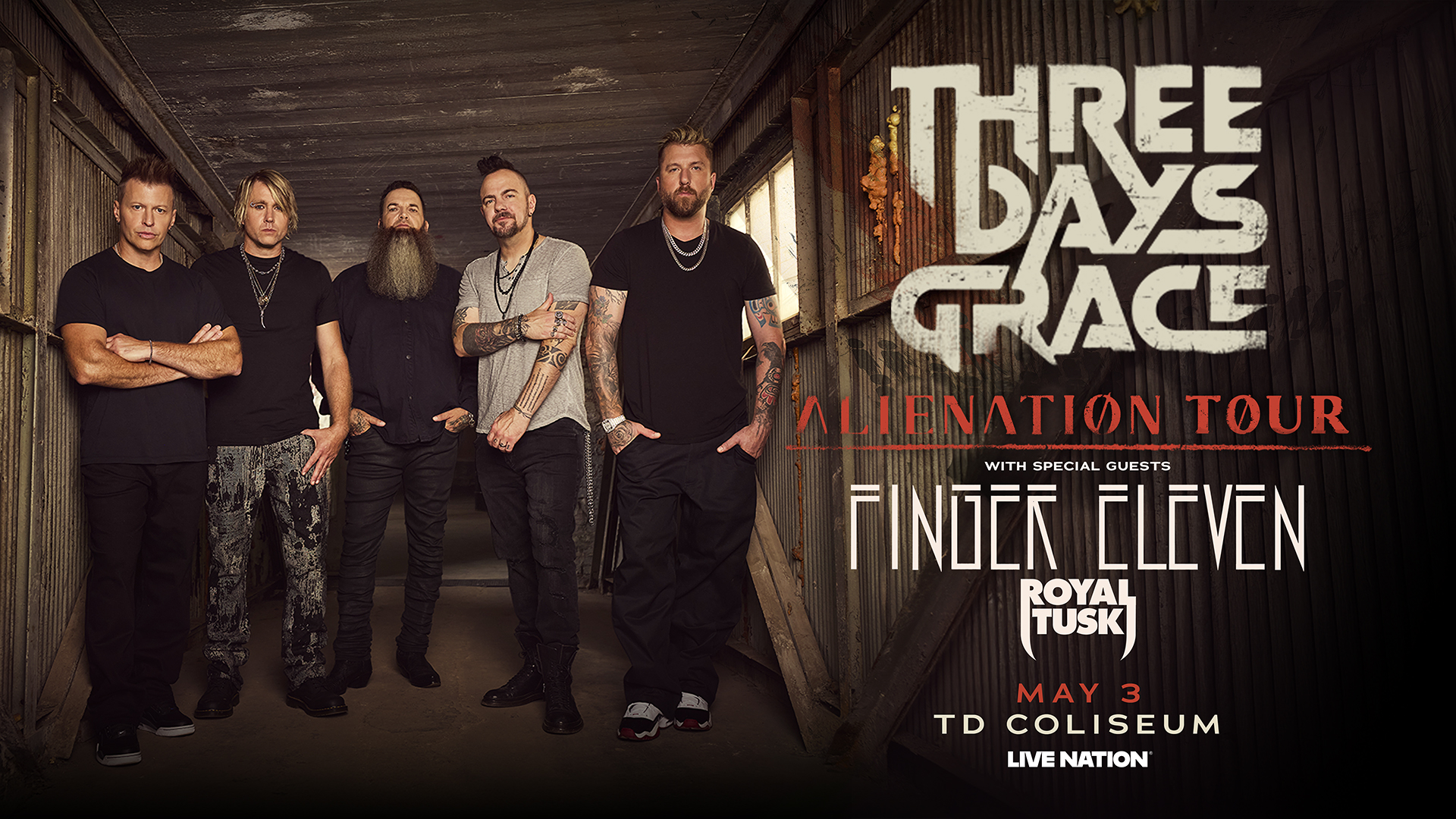 Enter to Win Tickets to see Three Days Grace in Hamilton