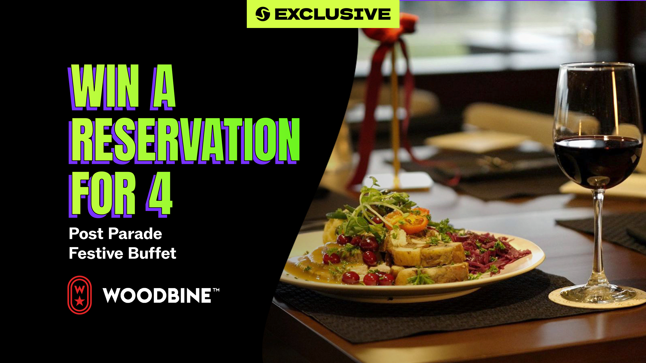 Win a Reservation for 4 at the Post Parade Festive Buffet at Woodbine Racetrack