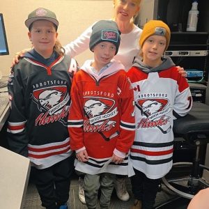 Beau, Noah and Keston from AMHA U11 A2  Hockey team