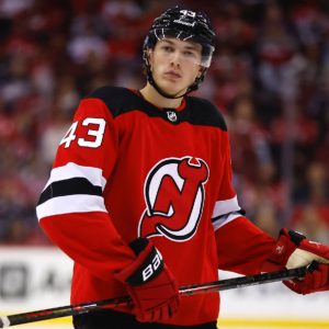 Brenden Dillon on Luke Hughes