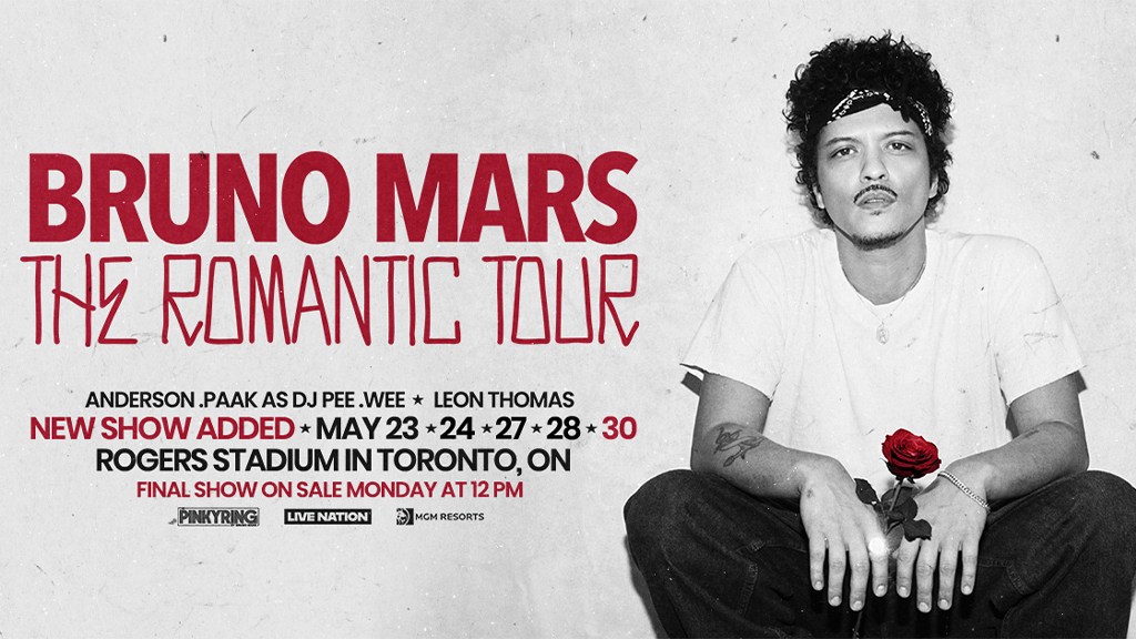See Bruno at Rogers Stadium in Toronto!