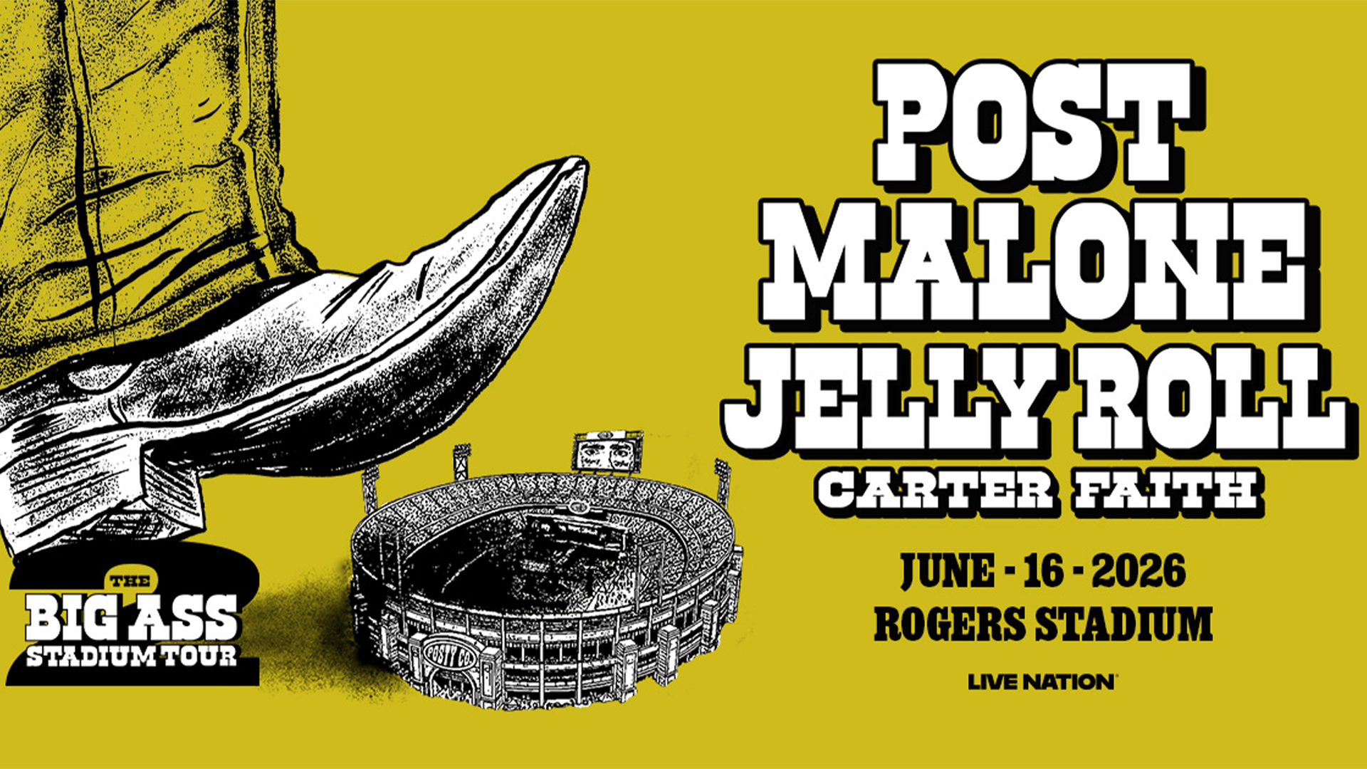 Win Tickets to See Post Malone With Jelly Roll at Rogers Stadium