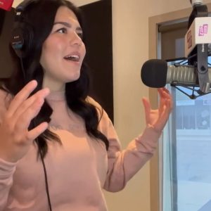 Kierstyn spirals over car key