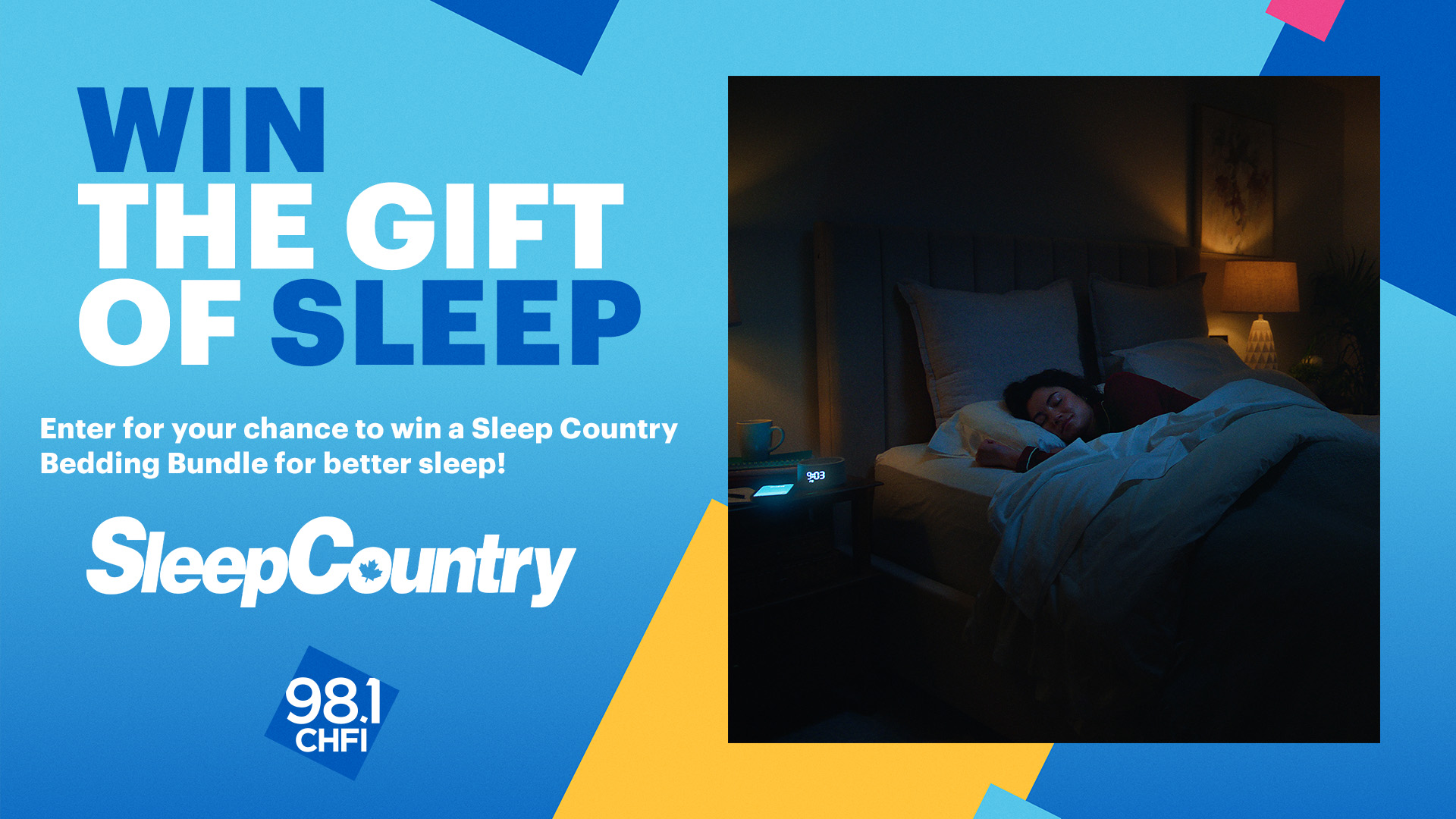 Win A Bedding Bundle from Sleep Country and 98.1 CHFI