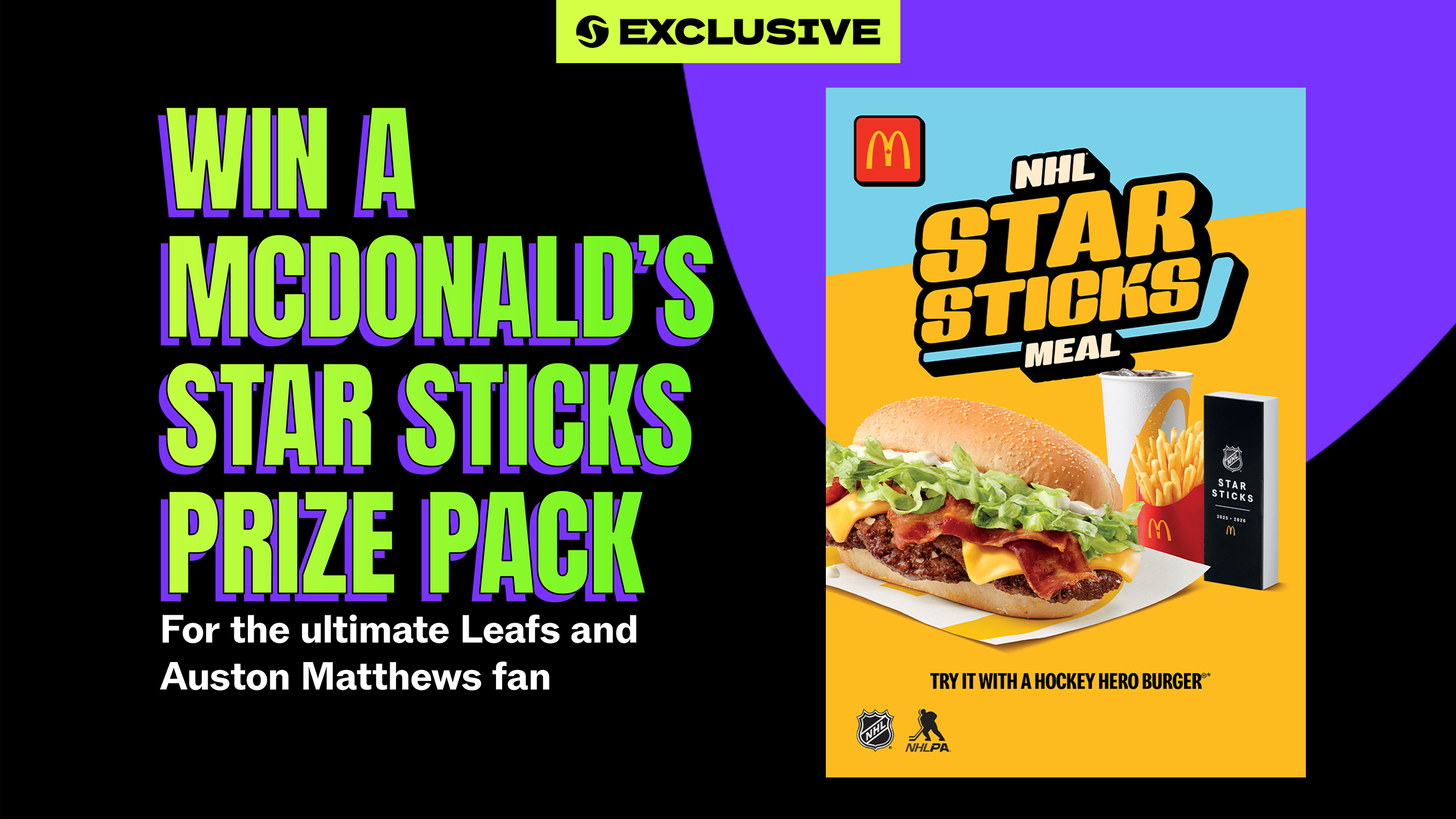 Enter to Win a McDonald's NHL Star Sticks Prize Pack