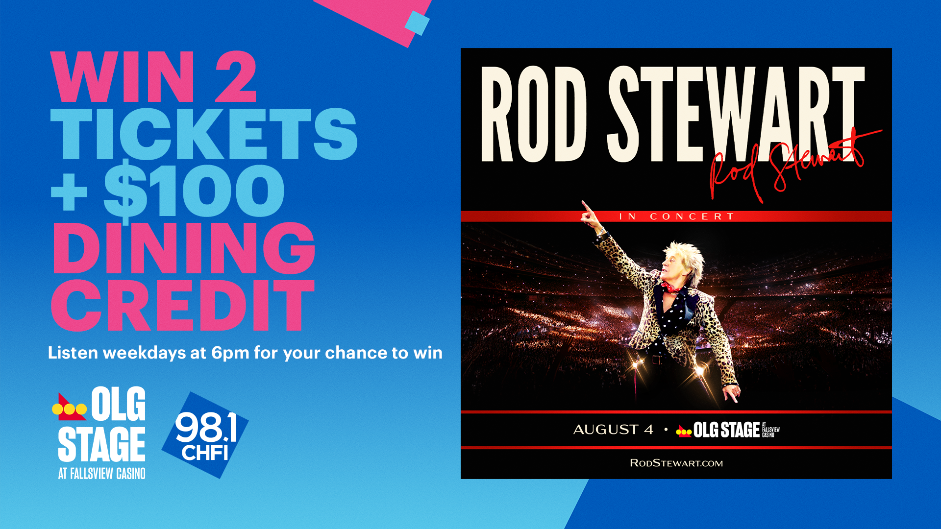 Win Tickets to Rod Stewart at OLG Stage Fallsview Casino