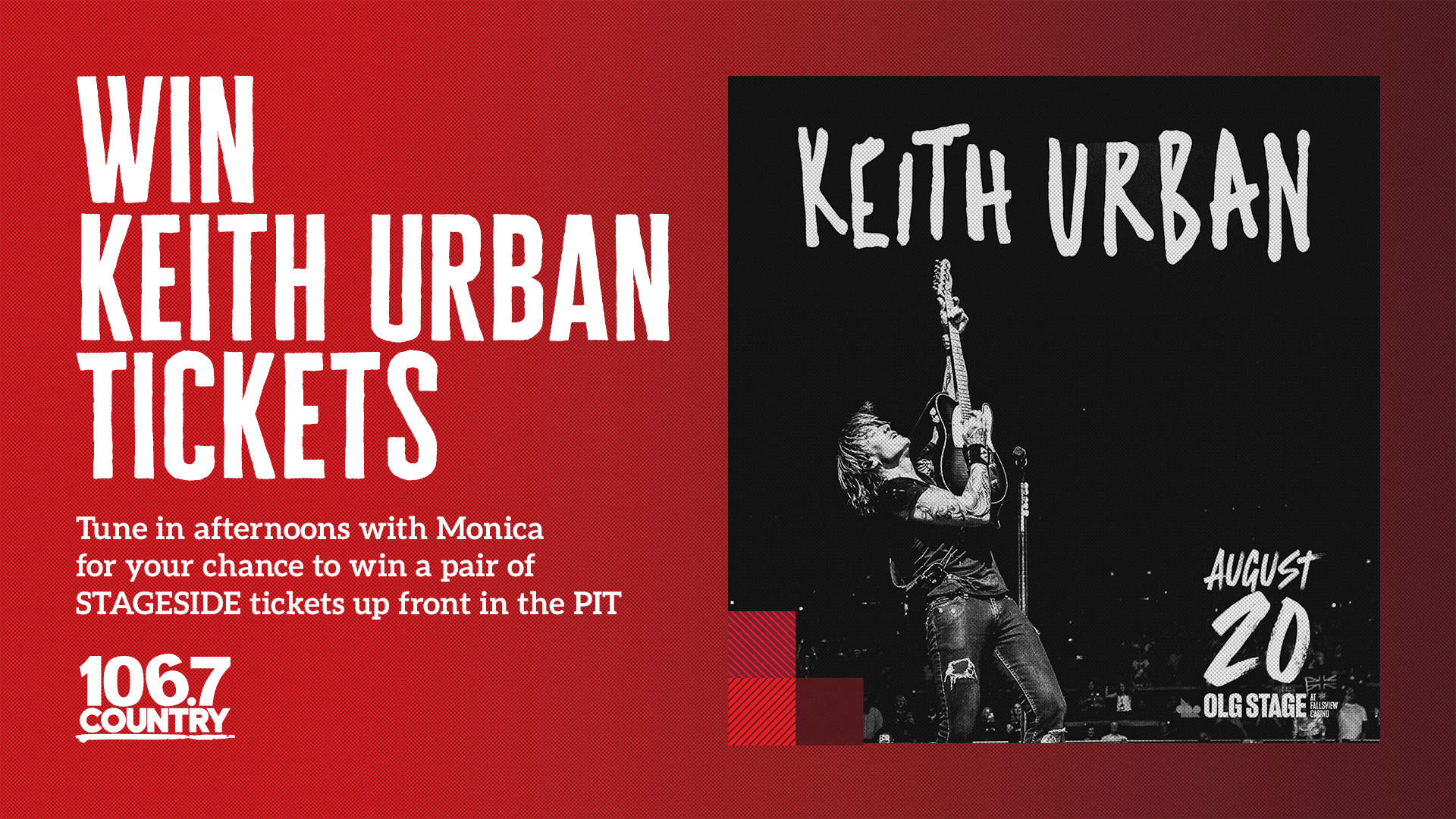Win Tickets to Keith Urban at OLG Stage at Fallsview Casino