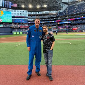 Astronaut Jeremy Hansen Throws First Pitch At Toronto Blue Jays Game