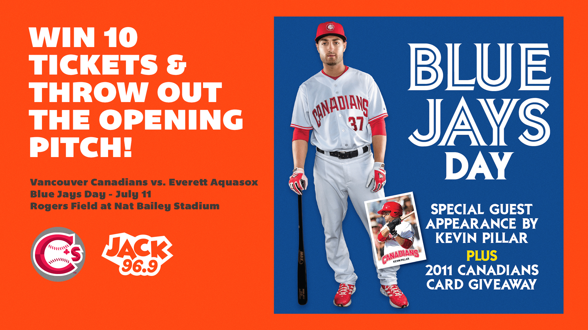 Win Vancouver Canadians Tickets for You and Nine Friends to check out Blue Jays Day!