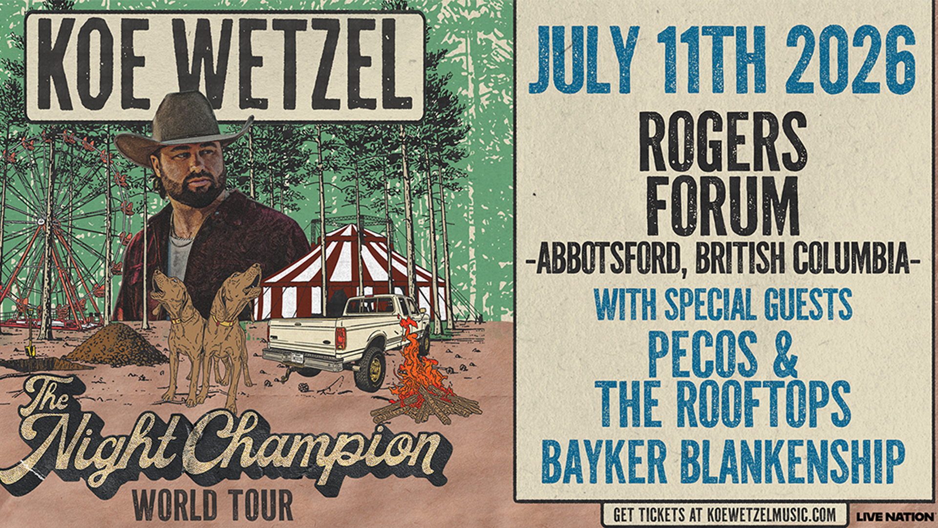 Win Tickets to Koe Wetzel in Abbotsford