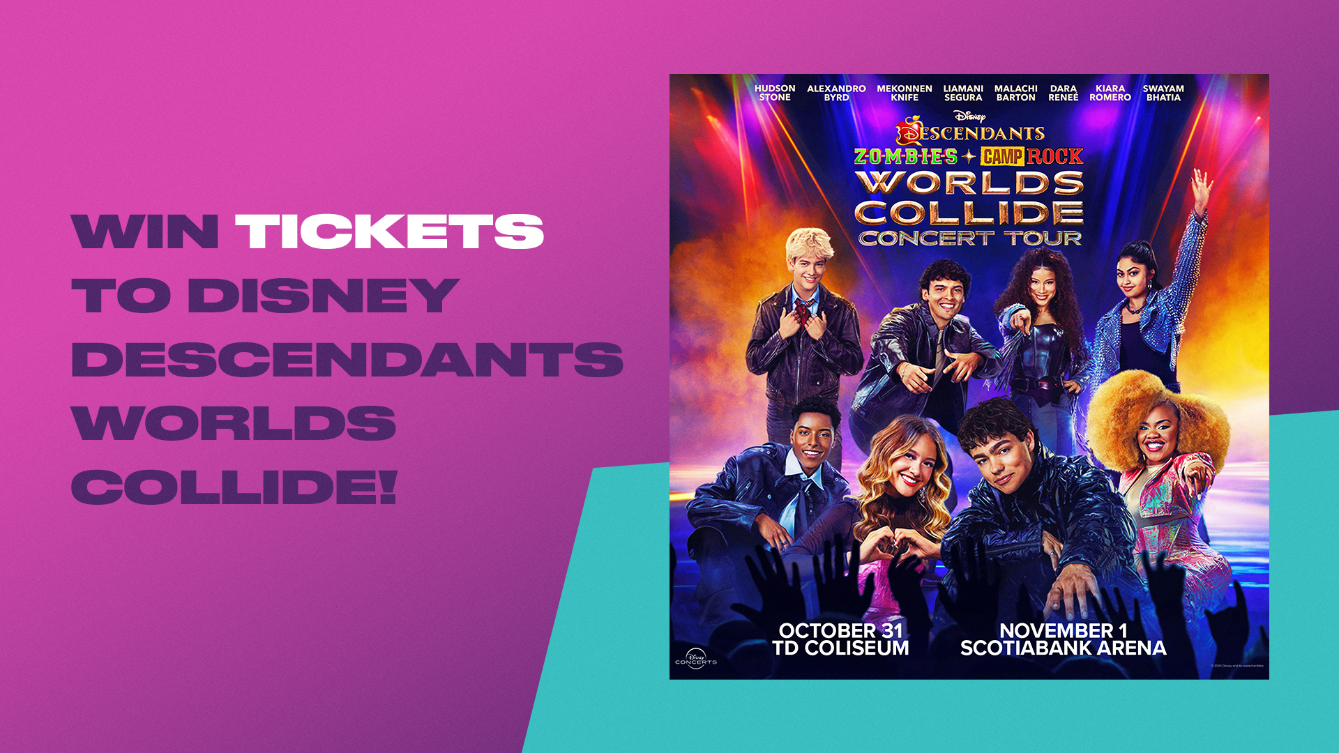 Win Tickets to Disney Descendants, ZOMBIES & Camp Rock: Worlds Collide Concert Tour