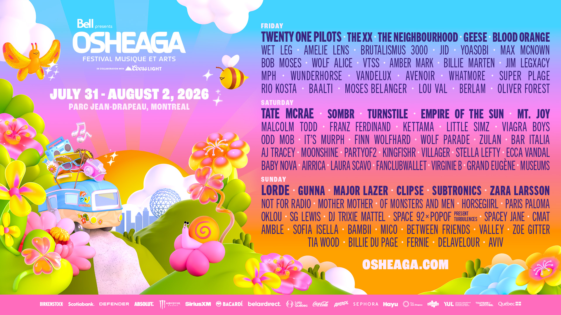 Win Tickets to OSHEAGA in Montreal!