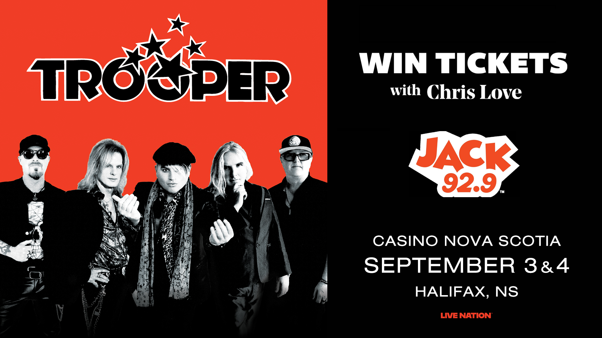 WIN TIX- Trooper at Casino Nova Scotia